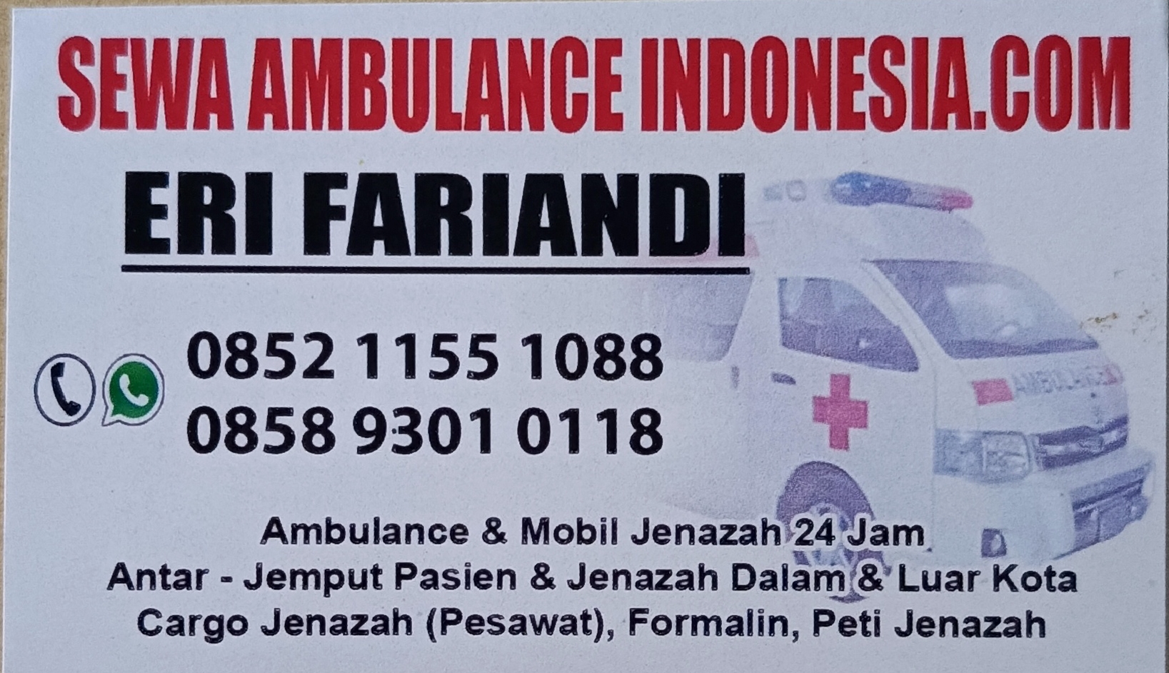 Sewa Ambulance Indonesia 085211551088